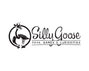 Silly Goose Toys logo design with a playful, vintage-style goose illustration—designed by Inspiring Design Co. to capture whimsy, nostalgia, and curiosity.